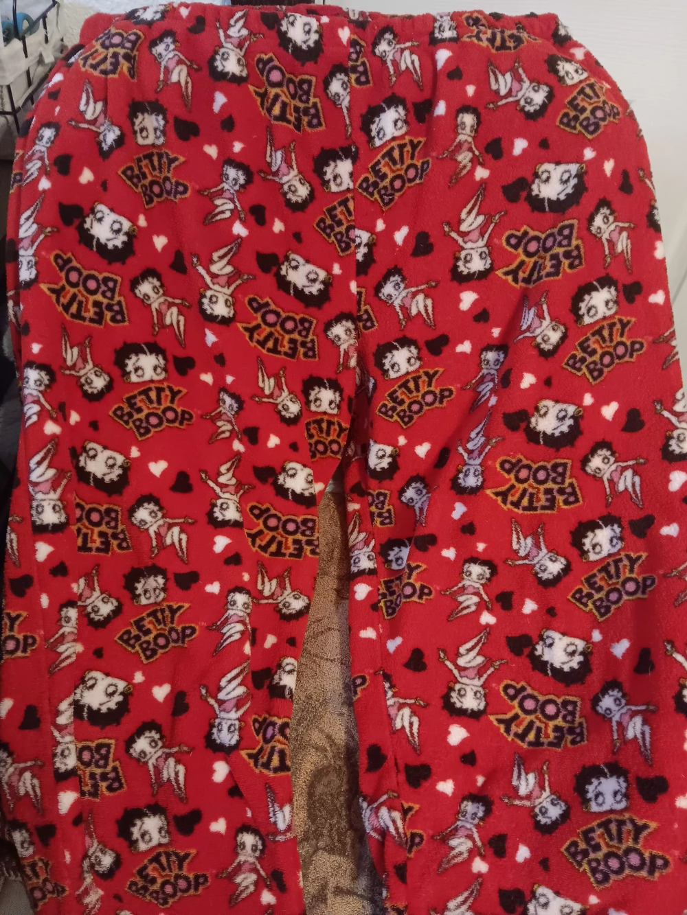 Betty Boop Red Fleece Kids Pajama Bottoms with Character Print